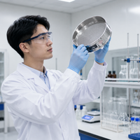 Test Sieve Stainless Steel 20cm, Laboratory Analytical Sieve for Particle Analysis, Vibrating Sieve for Accurate Analysis, Sieve for Raw Materials & Granule Size