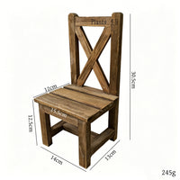 Solid Wood Backrest Chair Flower Stand Photography Prop Small Stool