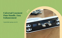 Aperture Handle, Aluminum Alloy Casement Lock, Wear-Resistant, Easy to Install, Suitable for Home & Office Use