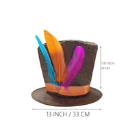 Top Hat with Feathers Novelty Top Hat with Feather Elegant for Performers