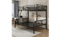 Space-Saving Metal Bunk Bed No Box Spring Needed Bunk Bed with Ladder Heavy Duty Furniture Industrial for Teens, Small Apartment