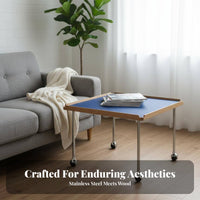 Iridescent Pedestal Table Nordic Design Home Furniture Space-Saving for Renters