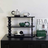 Vintage Style Wooden Cup Storage Rack Display Stand Multilayer Desktop Organizer