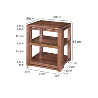AV Media Tower Floor Standing Audio Cabinet Solid Wood Audio Component Shelf Wooden Amplifier Stand with Vibration Damping and Engineered Structure Suitable for Living Room Listening Space