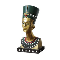 Egyptian Queen Bust Gold-Finished Queen Bust Golden for History Buffs