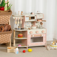 Wooden Pretend Play Kitchen Toy Set for Kids
