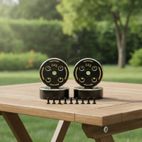 2 Pieces RC Crawler Weights with Screws Black Electroplated Brass Wheel Weights Hardware Anti-Rollover Bolt-on for Trail Tuning