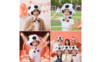 Soft Football Head Mask Biodegradable Soccer Ball Mask Easy to Wear Costume Prop Extremely Realistic Realistic for Photo Shoots