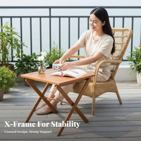 Foldable Design Woven Rope Recliner Portable Lounge Chair Weather Resistant Outdoor Furniture Year-Round Use for Families, Sunbathers, Balcony, Courtyard, Garden, Backyard