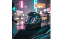 Carbon Fiber Complete Face Helmet | Aerodynamic, aerodynamically contoured, Carbon Fiber Helmet, for Street Riding