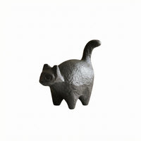 Cast Iron Cat Paperweight Raised Tail Standing Cat Paperweight Decorative