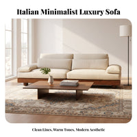 L-Shaped Chaise Sectional Italian-Inspired design configurable Upholstered Sofa Understated Luxury Living Room Seating for Homeowners, Families, Hotel Lobby