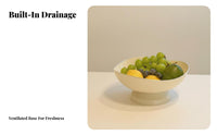 Footed Fruit Colander Draining Function Home Decor Modern Design for Party Hosts