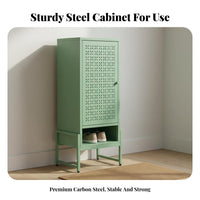 Steel Footwear Storage Unit Multi-layer Shoe Rack with Doors Large Capacity Entryway Furniture Dust-resistant Adjustable Shelves Suitable for Homeowners Adults Hallway Bedroom