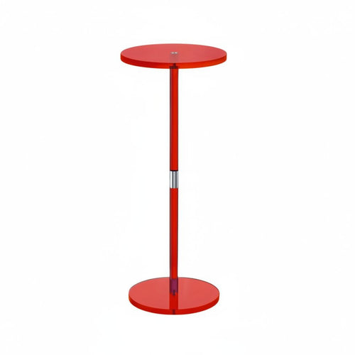 Orange Bedside Table Easy to Clean Acrylic Nightstand Space Saving