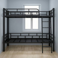 Bunk Bed Frame Space-Saving Metal Bunk Bed Compact Furniture for Students, Teens, Dormitory, Small Apartments, Shared Rooms