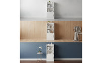 Storage Cabinet with Door Wooden Narrow Bookcase Floor-Standing Bedside Bookshelf for Kids, Bedroom, Small Areas, Living Room