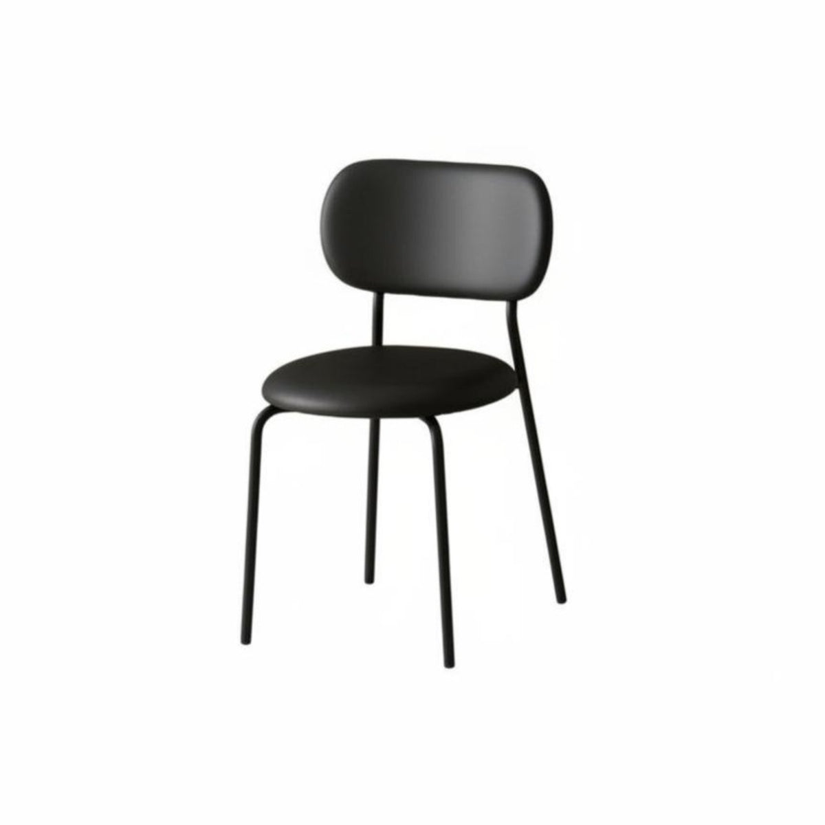 Upholstered Side Chair Stackable Dining Seating Space-Saving for Home Pale Ice