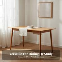 Solid Wood Rattan Chair Versatile Design Cane Back Dining Chair Strong Load-Bearing Household Furniture for Business Owners, Study Room, Kitchen, Cafe