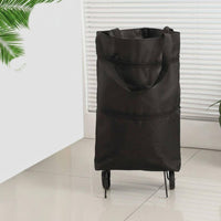 Foldable Wheeled Shopping Bag Easy to Clean Portable Shopping Bag with Wheels