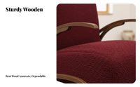Upholstered Leisure Chair French Retro Sculptural Armchair Cream Aesthetic Comfortable for Readers, Adults, Bedroom
