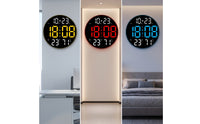 Digital Wall Clock with Temperature Display Large Digital Wall Clock with Date Display Luminous for Home Office