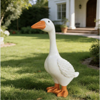 Nordic Style Resin White Goose Figurine Creative Home Decor Office Desk Simulated Animal Ornament
