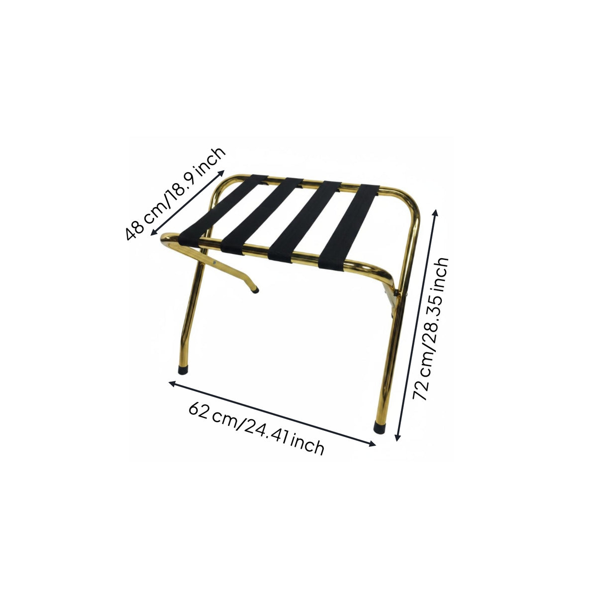 Stainless Steel Luggage Rack Rust Resistant Travel Storage Space Saving