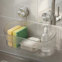 Suction Wall Shelf Space Saving Suction Cup Shower Organizer Easy to Clean