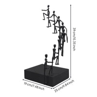 Human Figure Sculpture Modern Sculpture with Base Decorative for Living Room