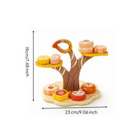 Colorful Play Food Set with Stand Tabletop Toy Dessert Display with Play Food Smooth Dessert Playset with Stand Educational for Preschoolers, Toddlers, Kids, Kindergarten, Playroom