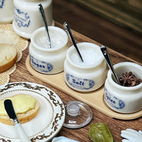 Miniature Dollhouse Kitchen Spice Jar Set for 1/6 and 1/12 Scale Dolls - Vintage Style Model