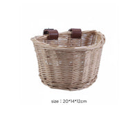 Woven Willow Basket Vintage Appearance Front Bike Basket for Cycling