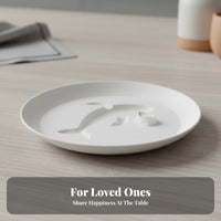 Whale Condiment Bowl Smooth Glazed Raised Rim Dish Glossy Finish