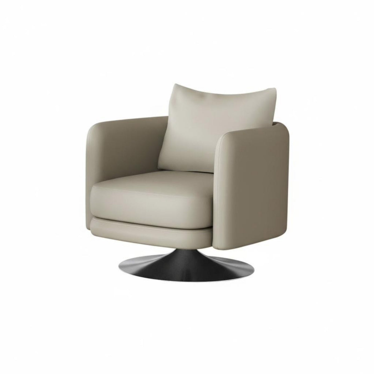 Round Rotating Armchair Modern Design Rotating Barrel Chair Curved Backrest Oversized for Business Owners, Readers, Showroom