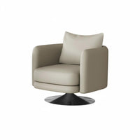 Round Rotating Armchair Modern Design Rotating Barrel Chair Curved Backrest Oversized for Business Owners, Readers, Showroom