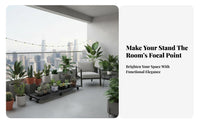 Tiered Plant Stand with casters Rustresistant Flower Rack robust Duty for Living Room