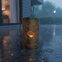 Floral Solar Lantern No Wiring Required Solar Garden Lantern Weatherproof