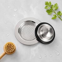 Stainless Steel Sink Basket Anti-Clogging Sink Strainer Basket Fast Drainage for Dishwashing