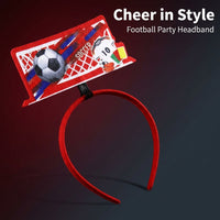 Football Costume Headband championship Party Novelty for Stadium Cheering, Sports Enthusiasts Decoration with Geometric Pattern