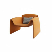 M-Shaped Armchair Minimalist Design Accent Chair Sculptural Form Easy to Maintain for Homeowners, Readers, Lounge, Study
