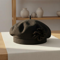 Decor Flower Beret Lightweight Pink Flower Beret Breathable for Outdoor, Women