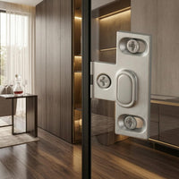 304 Stainless Steel Hydraulic Glass Hinge Soft Close Square Glass Clamp Hinge Quiet Closing Cabinet Hardware