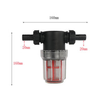 Black Housing Inline Plumbing Strainer Compact Inline Water Filter