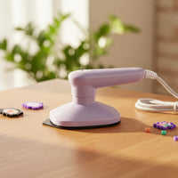 Miniature Electric Iron Compact Mini Iron Lightweight Appliance for Crafters, Students, Crafting, Dorm Room