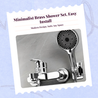 Brass pressure balance shower faucet