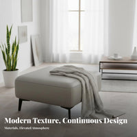 Padded Footstool Scratch-Resistant Square Padded Footrest Solid Wood Legs