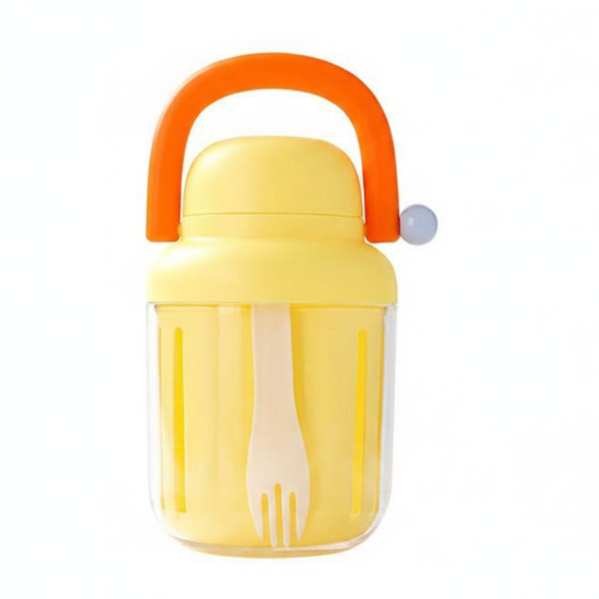 Food Grade Portable Salad Cup with Fork Leak Proof Double Layer Drainer Cup Easy to Clean Takeaway Fruit Container for Students