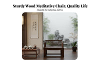 New Chinese aesthetic Lowsilhouette meditative Armchair durable Wood Construction Meditation Seat Supportive spinerest Household Furniture spine Support for Meditators, Home Decor aficionados, Seniors, Living Room, Bedroom, Lounging, Working