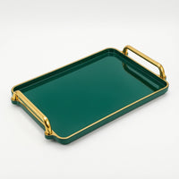 Serving Tray with Handles Easy to Clean for Coffee Table, Home Decorators, Hosts
